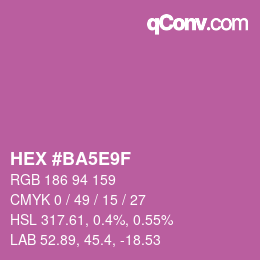 Código de color: HEX #BA5E9F | qconv.com