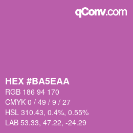 Color code: HEX #BA5EAA | qconv.com