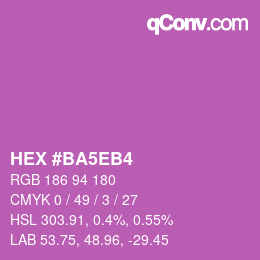 カラーコード: HEX #BA5EB4 | qconv.com