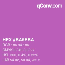 Color code: HEX #BA5EBA | qconv.com