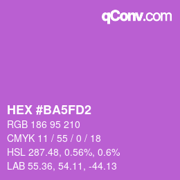 Color code: HEX #BA5FD2 | qconv.com