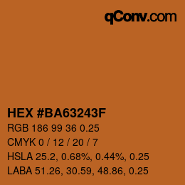 Color code: HEX #BA63243F | qconv.com