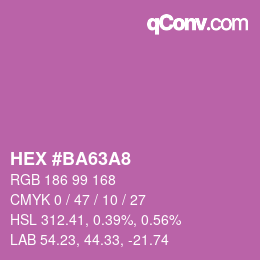 Color code: HEX #BA63A8 | qconv.com