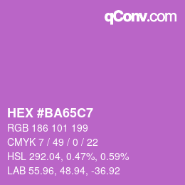 Color code: HEX #BA65C7 | qconv.com