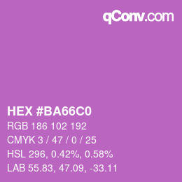 Color code: HEX #BA66C0 | qconv.com