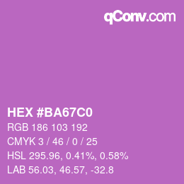 Color code: HEX #BA67C0 | qconv.com