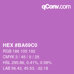 Color code: HEX #BA69C0 | qconv.com