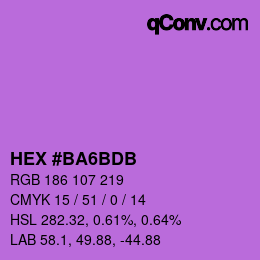 Color code: HEX #BA6BDB | qconv.com