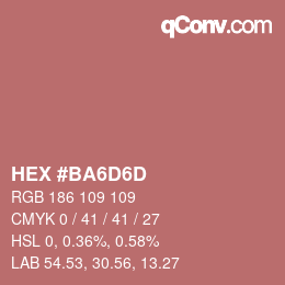 Color code: HEX #BA6D6D | qconv.com