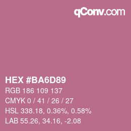 Color code: HEX #BA6D89 | qconv.com