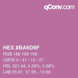Color code: HEX #BA6D9F | qconv.com