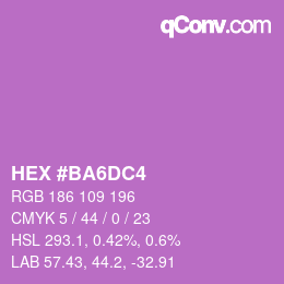 Color code: HEX #BA6DC4 | qconv.com