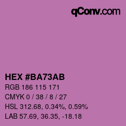 Código de color: HEX #BA73AB | qconv.com