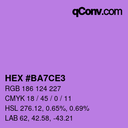 Color code: HEX #BA7CE3 | qconv.com