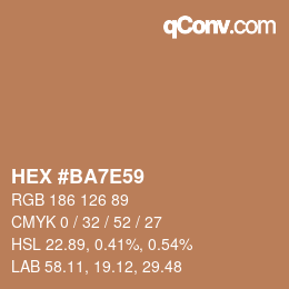 Color code: HEX #BA7E59 | qconv.com