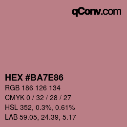 Color code: HEX #BA7E86 | qconv.com