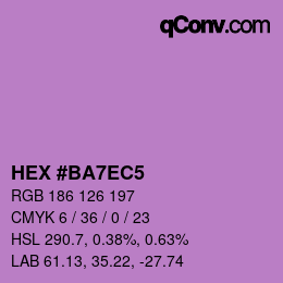 Color code: HEX #BA7EC5 | qconv.com