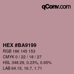 Color code: HEX #BA9199 | qconv.com