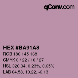 Color code: HEX #BA91A8 | qconv.com