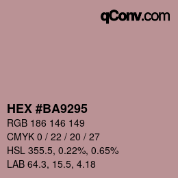 Color code: HEX #BA9295 | qconv.com