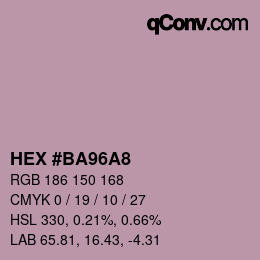 Color code: HEX #BA96A8 | qconv.com
