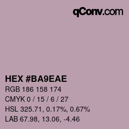 Color code: HEX #BA9EAE | qconv.com