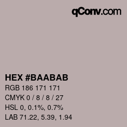 Color code: HEX #BAABAB | qconv.com