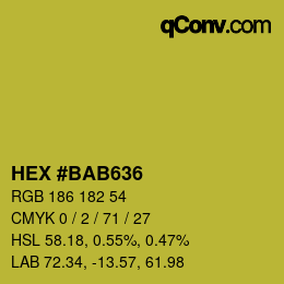 Color code: HEX #BAB636 | qconv.com