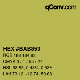 Color code: HEX #BAB853 | qconv.com