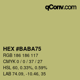 Color code: HEX #BABA75 | qconv.com