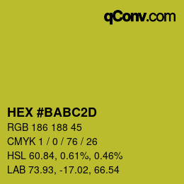 Color code: HEX #BABC2D | qconv.com