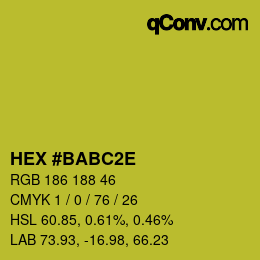 Color code: HEX #BABC2E | qconv.com