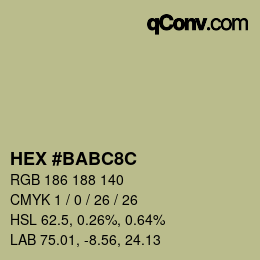 Color code: HEX #BABC8C | qconv.com