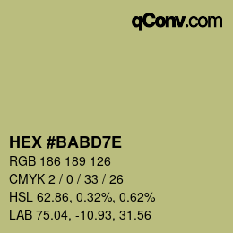 Color code: HEX #BABD7E | qconv.com