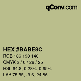 Color code: HEX #BABE8C | qconv.com