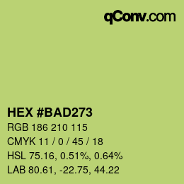 Color code: HEX #BAD273 | qconv.com