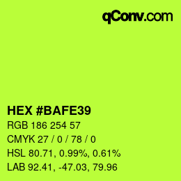 Color code: HEX #BAFE39 | qconv.com