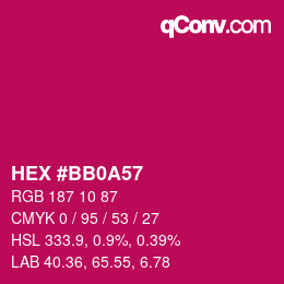 Color code: HEX #BB0A57 | qconv.com
