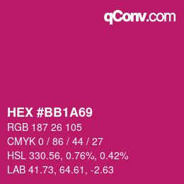 Color code: HEX #BB1A69 | qconv.com