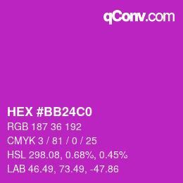 Color code: HEX #BB24C0 | qconv.com