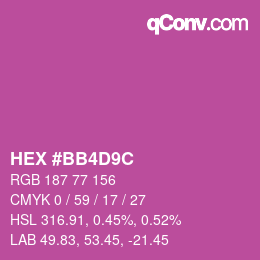 Color code: HEX #BB4D9C | qconv.com