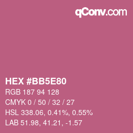 Color code: HEX #BB5E80 | qconv.com