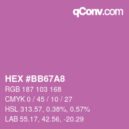 Color code: HEX #BB67A8 | qconv.com