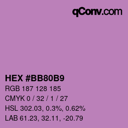Color code: HEX #BB80B9 | qconv.com