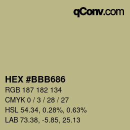 カラーコード: HEX #BBB686 | qconv.com