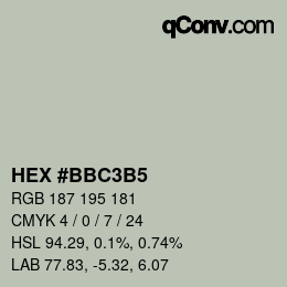 Color code: HEX #BBC3B5 | qconv.com