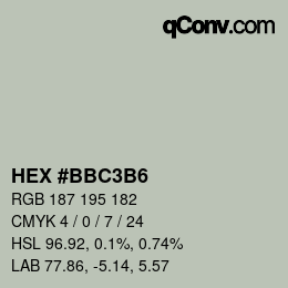 Color code: HEX #BBC3B6 | qconv.com