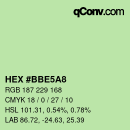 Color code: HEX #BBE5A8 | qconv.com