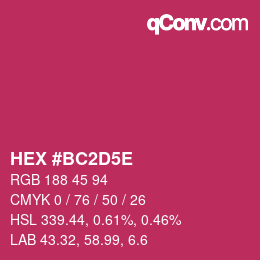 Código de color: HEX #BC2D5E | qconv.com