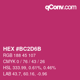 Color code: HEX #BC2D6B | qconv.com